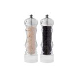 Akrilik Tuz Karabiber Değirmeni Öğütücü - Baharat Öğütücüsü, 18 Cm 2 Adet, Akrilik Değirmen 18 cm