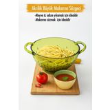 Akrilik Yeşil Makarna Süzgeçi & Sebze Meyve Süzgeçi
