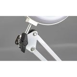 Akrobat Hareketli, 3 Diopter, Büyüteçli Led Işıklı Masa Çalışma Lambası, Mengeneli, Katlanabilir,