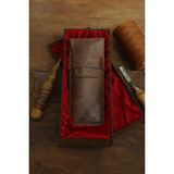 Akronium Leather Hakiki Deri 4'lü Kalemlik - Açık Kahverengi