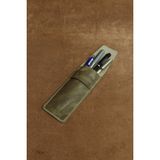 Akronium Leather Hakiki Deri 4'lü Kalemlik - Haki Yeşil