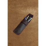 Akronium Leather Hakiki Deri 4'lü Kalemlik - Mürdüm