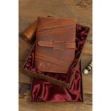 Akronium Leather Hakiki Deri El Yapımı A5 Defter,kitap,ajanda Kılıfı & Organizer - Kiremit