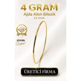 Aks Gold 22 Ayar TSE Belgeli (4 GRAM) Ajda Altın Bilezik İşçiliksiz Yatırımlık - 6,2