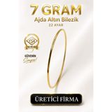 Aks Gold 22 Ayar TSE Belgeli (7 GRAM) Ajda Altın Bilezik İşçiliksiz Yatırımlık