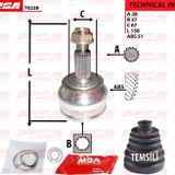 Aks Kafasi Dis Absli 98-01 ( Renault : Master I Opel Movano ) 28*27*67 - Mga-70228