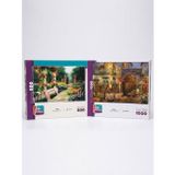 Akşam Yemeği Ve Botanik Bahçesi İkili Set - 1000 + 500 Parça İkili Puzzle Seti