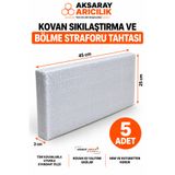 Aksaray Arıcılık Arı Kovanı Sıkılaştırma ve Bölme Straforu 5 Adet 45x25 cm 3 cm Isı Yalıtım Tahtası