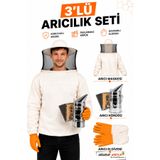 Aksaray Arıcılık Arıcı Maskesi Arıcı Körüğü Arıcı Eldiveni 3’lü Arıcılık Seti Koruyucu Arıcı Ekipmanları
