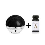 Akscent Küre Koku Makinesi Işıklı ve 200 ml Çam Kokusu Koku Kartuşu Seti