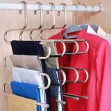 Akse Pantolon Askısı 5 Katlı Metal Askı Çok Amaçlı Şal Eşarp Dolap Düzenleyici Organizer - Krom