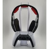 Aksefuar Lazer Ahtapot Tasarımlı Kulaklık ve Ps5 Oyun Kolu Standı - Modern Gaming Aksesuar Tutucu - Gaming Desk Organizer Beyaz