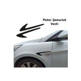 Aksefuar Lazer Ford Courier Çamurluk Venti Parlak Siyah Pleksi Vent