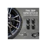 Aksefuar Lazer Honda Grubu ile Uyumlu Alüminyum Altıgen Sibop Kapak Seti (Siyah) - İthal Sibop Kapağı (4lü Set)