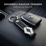 Aksefuar Lazer Renault Grubu ile Uyumlu Premium Kauçuk Oto Anahtarlık – Araç Anahtarı İçin Şık ve Dayanıklı Anahtarlık