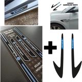 Aksefuar Lazer Volkswagen Golf 5 Kapı Eşiği + Logolu Çamurluk Venti Set