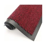 Akseren Leyla Siyah Renk Nem Alıcı Kapı Önü Paspas - 60 x 90 cm - Bordo