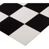 Akseren Pvc Mineflo Zemin Kaplaması Damalı | Siyah Beyaz Kareli En: 2 Metre
