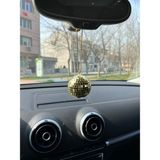 Aksesuar Araba Süsü Disko Topu - 6 cm - Altın - Gold