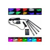 Aksesuar Araç Içi Ayak Altı Led Aydınlatma Rgb 9Led Kumandalı Oto Şerit 12 Volt