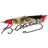 Aksesuar Gazi Mustafa Kemal Atatürk Imza Türk Bayrağı Sticker 20 x 8,5 cm