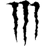 Aksesuar Monster Pençe Far ve Cam Sticker 10 x 8,5 cm Siyah