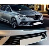 Aksesuar Platformu Renault Megane-4 2016-2020 Model Arası Krom Ön Tampon Çıtası 7 Parça Paslanmaz Çelik Şık Tasarım - 315 Gri