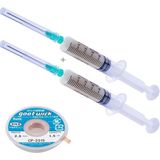 Aksesuar33 Krem Flux,anakart Enteğre Lehim Toplama ve Yüzey Temizleme Seti 2,5mm