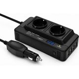 Aksesuarcep 400W 2 Ac Çıkışlı 4 USB Portu Araç Güç Dönüştürücü Araçtan Priz Gücüne - 1 Adet