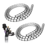 Aksesuarcı 16 Mm Gri 1 Metre Spiral Kablo Toplayıcı, Boru Tipi Kablo Düzenleyici (2 ADET)