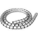 Aksesuarcı 16 mm Gri 1 Metre Spiral Kablo Toplayıcı, Boru Tipi Kablo Düzenleyici, Masa Kablo Toparlayıcı, Spiral Kablo Kanalı - 1 ADET