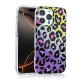 Aksesuarcim Apple ile Uyumlu iPhone 14 Pro Max Kılıf Leopar Desenli M-Safe Şarj Özellikli Kamera Lens Korumalı Sert Silikon Kapak Jago Colorful