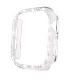 Aksesuarcim Apple ile Uyumlu Watch 10 42mm Ekran Koruyucu Darbe Korumalı Taşlı Kasa Koruma Şeffaf