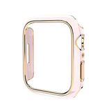 Aksesuarcim Apple ile Uyumlu Watch 1/2/3/4/5 42mm Ekran Koruyucu Darbe Korumalı Kasa Koruma Gard06 Pembe