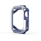 Aksesuarcim Apple ile Uyumlu Watch 1/2/3/4/5 44mm Ekran Koruyucu Darbe Korumalı Silikon Kasa Koruma Mavi