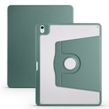 Aksesuarcim Apple iPad 10.2 (8.Nesil) ile Uyumlu Kılıf Kalem Bölmeli 2 Farklı Stand Olabilen Arkası Şeffaf Kamera Lens Darbe Korumalı Parmak İzi Bırakmayan İnce Tablet Kılıfı Termik Koyu Yeşil