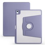 Aksesuarcim Apple iPad 10.2 (8.Nesil) ile Uyumlu Kılıf Kalem Bölmeli 2 Farklı Stand Olabilen Arkası Şeffaf Kamera Lens Darbe Korumalı Parmak İzi Bırakmayan İnce Tablet Kılıfı Termik Lavendery Gray