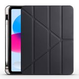 Aksesuarcim Apple iPad 11.Nesil 2025 ile Uyumlu Kılıf Silikon Yumuşak Kalem Bölmeli Esnek 4 Farklı Stand Olabilen Tablet Kılıfı Siyah