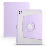 Aksesuarcim Apple iPad Air 10.9 2022 (5.Nesil) ile Uyumlu Kılıf Kalem Bölmeli 2 Farklı Stand Olabilen Arkası Şeffaf Kamera Lens Darbe Korumalı Parmak İzi Bırakmayan İnce Tablet Kılıfı Termik Lila