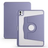 Aksesuarcim Apple iPad Air 10.9 2022 (5.Nesil) ile Uyumlu Kılıf Kalem Bölmeli 2 Farklı Standlı Arkası Şeffaf Darbe Korumalı Parmak İzi Bırakmayan İnce Tablet Kılıfı Termik Lavendery Gray
