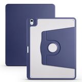 Aksesuarcim Apple iPad Air 13 2024 ile Uyumlu Kılıf Kalem Bölmeli 2 Farklı Stand Olabilen Arkası Şeffaf Kamera Lens Darbe Korumalı Parmak İzi Bırakmayan İnce Tablet Kılıfı Termik Lacivert