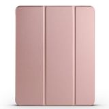 Aksesuarcim Apple iPad Air 13 2025 M3 ile Uyumlu Kılıf Kalem Bölmeli 2 Farklı Stand Olabilen Arka Kısım Şeffaf Sert Silikon İnce Hafif Tablet Kılıfı Rose Gold