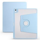 Aksesuarcim Apple iPad Air 13 2025 M3 ile Uyumlu Kılıf Kalem Bölmeli 2 Farklı Stand Olabilen Arkası Şeffaf Kamera Lens Darbe Korumalı Parmak İzi Bırakmayan İnce Tablet Kılıfı Termik Mavi