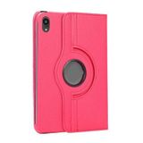 Aksesuarcim Apple iPad Mini 2021 (6.Nesil) ile Uyumlu Kılıfı Suni Deri 2 Farklı Stand Olabilen Darbe Korumalı 360 Dönebilen Tablet Kılıfı Pembe Koyu