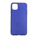 Aksesuarcim Apple iPhone 11 Pro Max ile Uyumlu Kılıfı Silikon Pastel Renkli Mat Esnek İnce Kapak Prem Saks Mavi