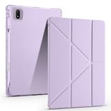 Aksesuarcim Honor Magic Pad 2 ile Uyumlu Kılıf Silikon Yumuşak Kalem Bölmeli Esnek 4 Farklı Stand Olabilen Tablet Kılıfı Lila