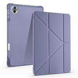 Aksesuarcim Honor Pad 10 ile Uyumlu Kılıf Silikon Yumuşak Kalem Bölmeli Esnek 4 Farklı Stand Olabilen Tablet Kılıfı Mor