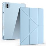 Aksesuarcim Honor Pad GT Pro ile Uyumlu Kılıf Silikon Yumuşak Kalem Bölmeli Esnek 4 Farklı Stand Olabilen Tablet Kılıfı Mavi