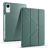 Aksesuarcim Honor Pad V9 ile Uyumlu Kılıf Silikon Yumuşak Kalem Bölmeli Esnek 4 Farklı Stand Olabilen Tablet Kılıfı Koyu Yeşil