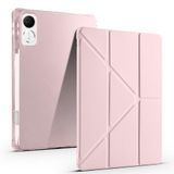 Aksesuarcim Honor Pad V9 ile Uyumlu Kılıf Silikon Yumuşak Kalem Bölmeli Esnek 4 Farklı Stand Olabilen Tablet Kılıfı Rose Gold